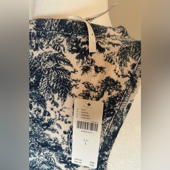 ANTHROPOLOGIE Blue Sleeveless Polo Tank Top - Picture 4 of 4